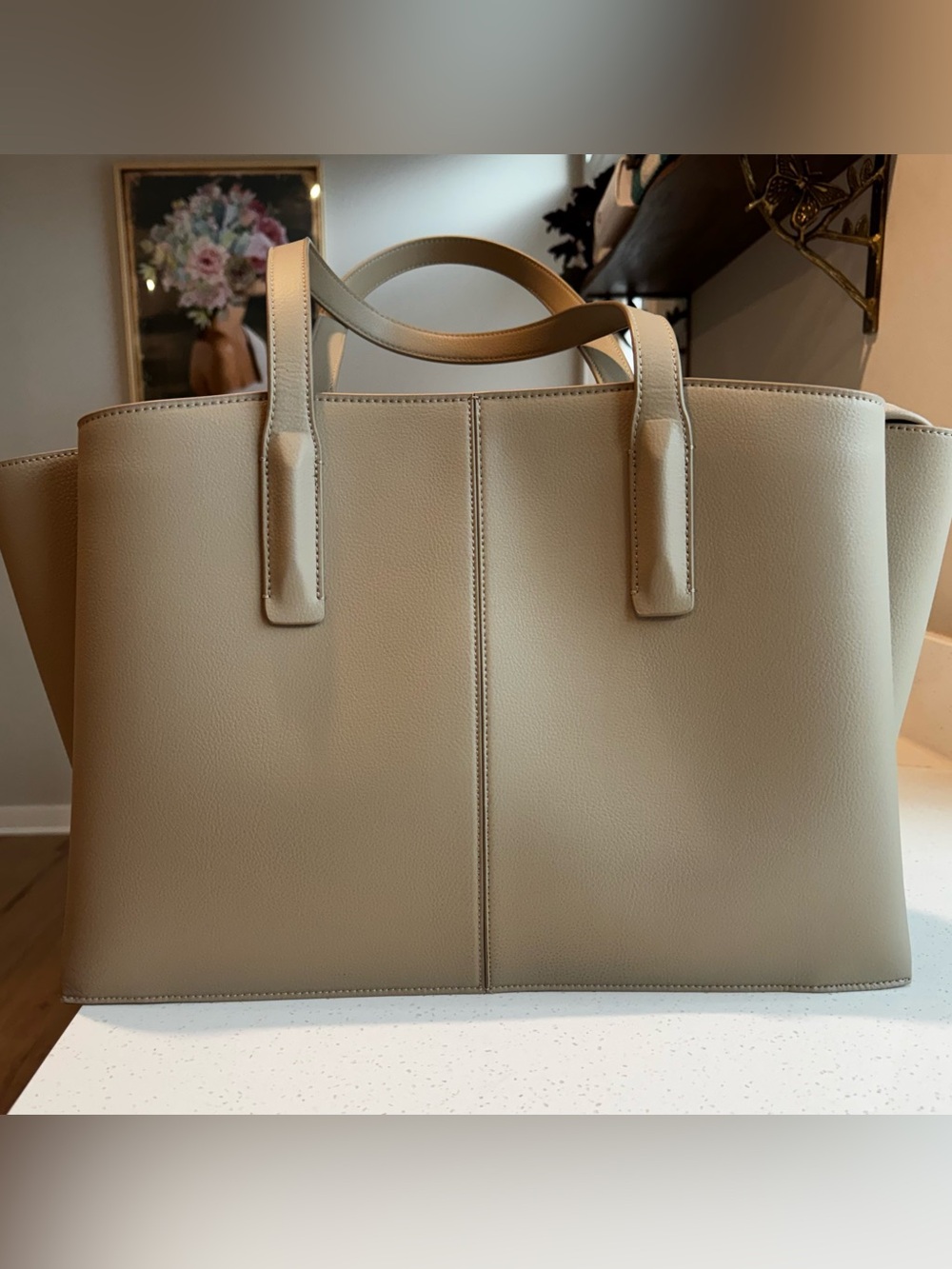 Fréja New York Paloma Tote in Latte – Like New + Dust Bag
